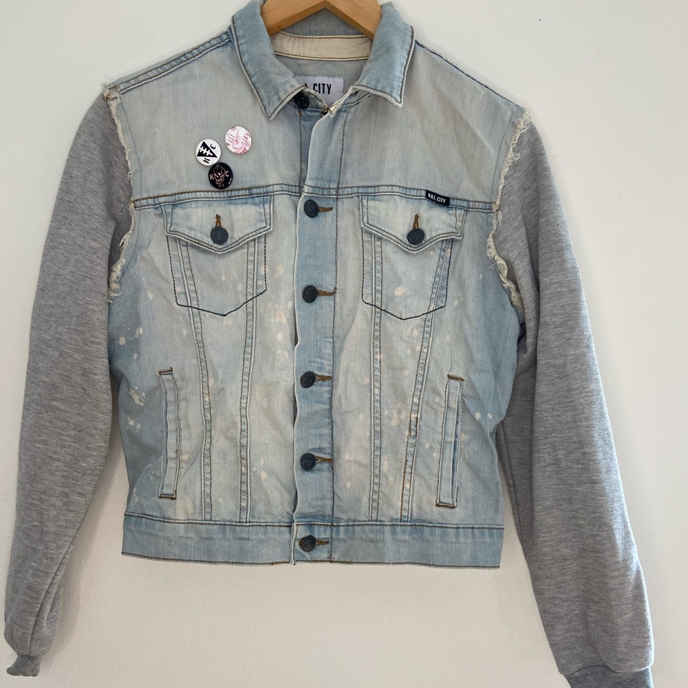 Light wash denim jacket